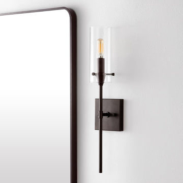 Cato Bohemian Farmhouse Iron/Glass LED Vanity - JONATHAN Y